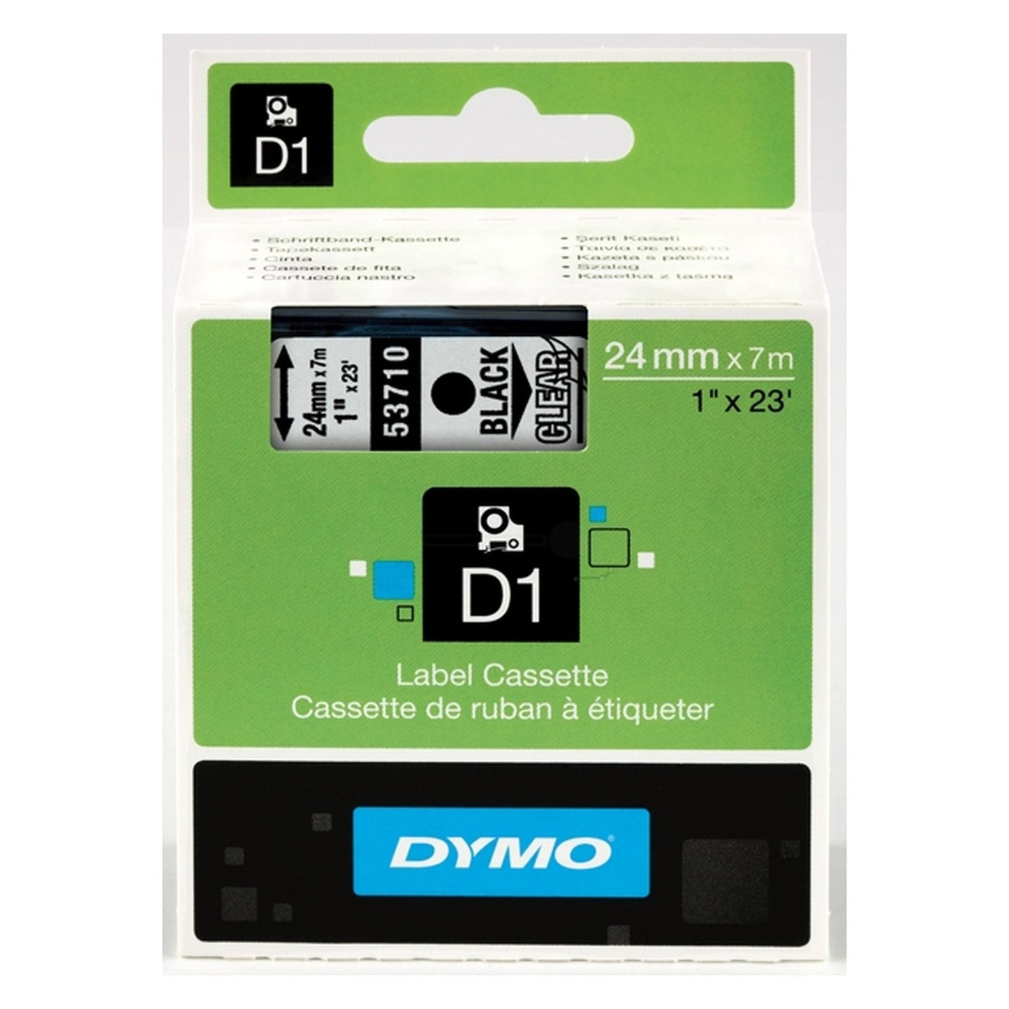 Rouleau d'étiquettes d'origine Dymo 53710 / S0720920 - noir, transparent