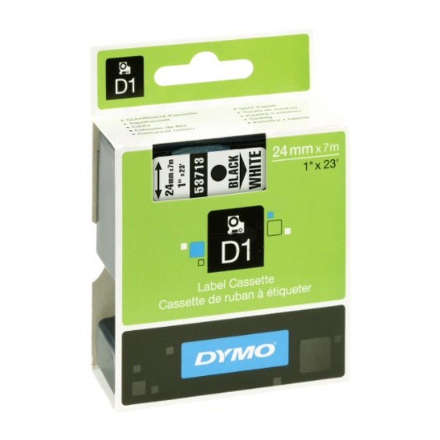 Rouleau d'étiquettes d'origine Dymo 53713 / S0720930 - noir, blanc