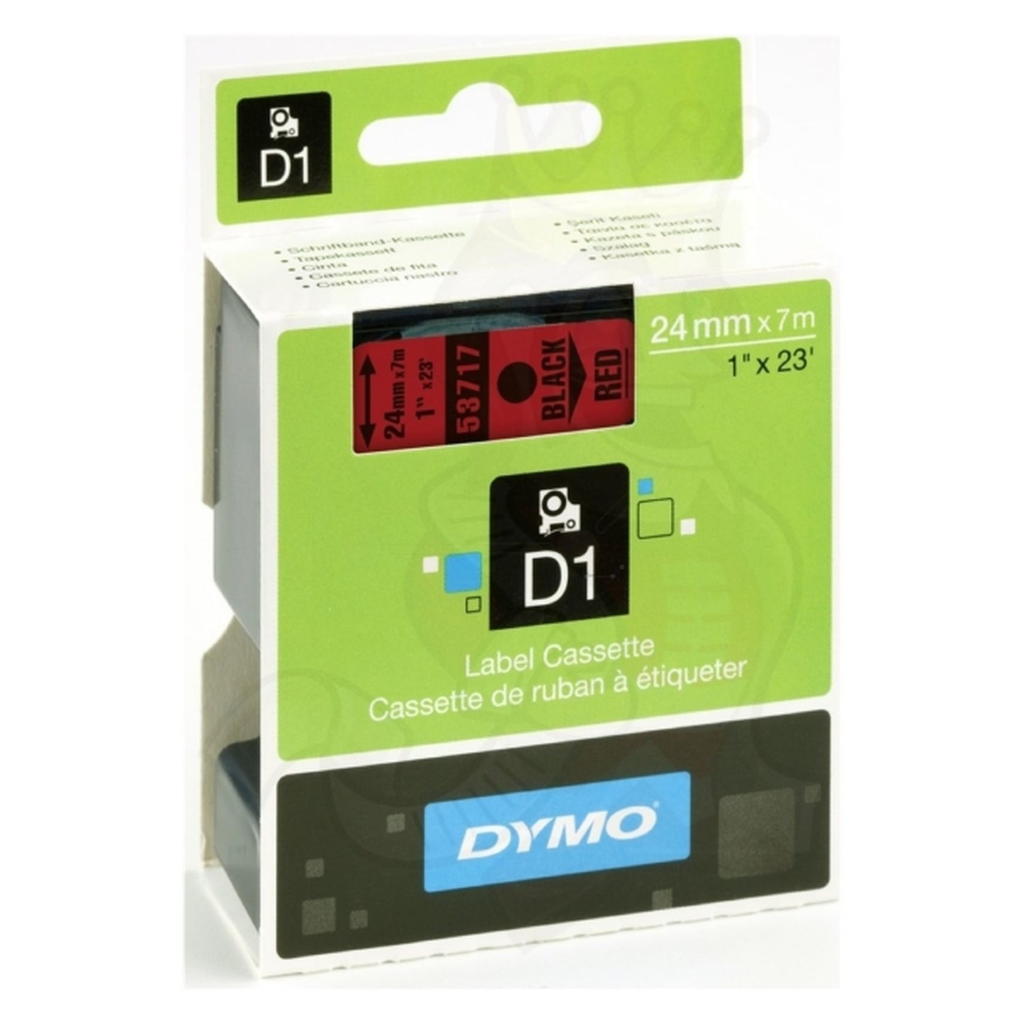 Rouleau d'étiquettes d'origine Dymo 53717 / S0720970 - noir, rouge