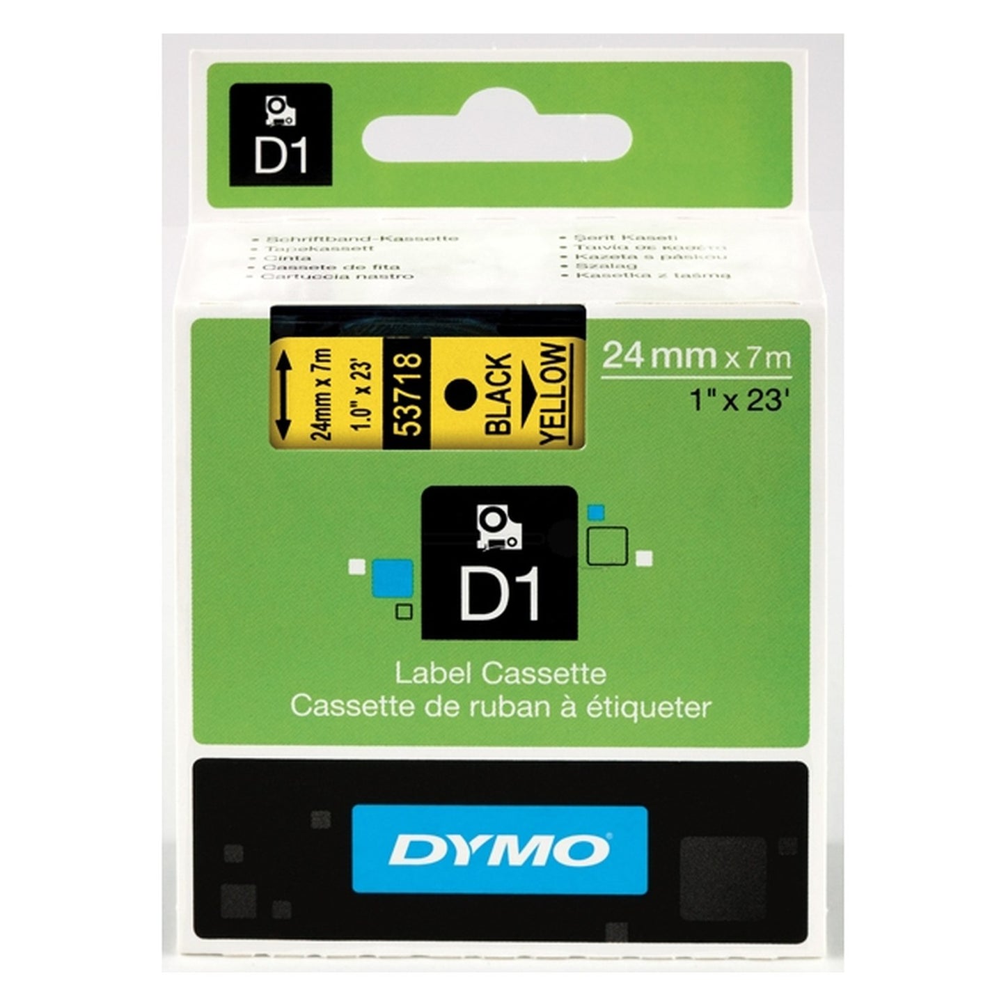 Rouleau d'étiquettes d'origine Dymo 53718 / S0720980 - noir, jaune