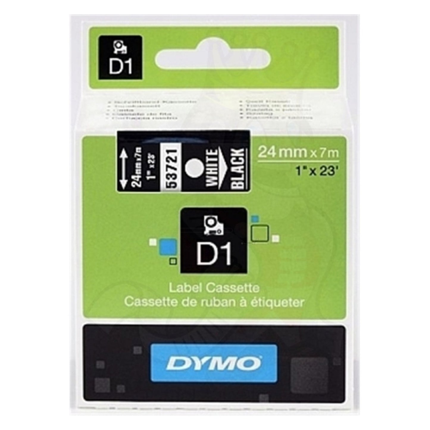 Rouleau d'étiquettes d'origine Dymo 53721 / S0721010 - noir, blanc