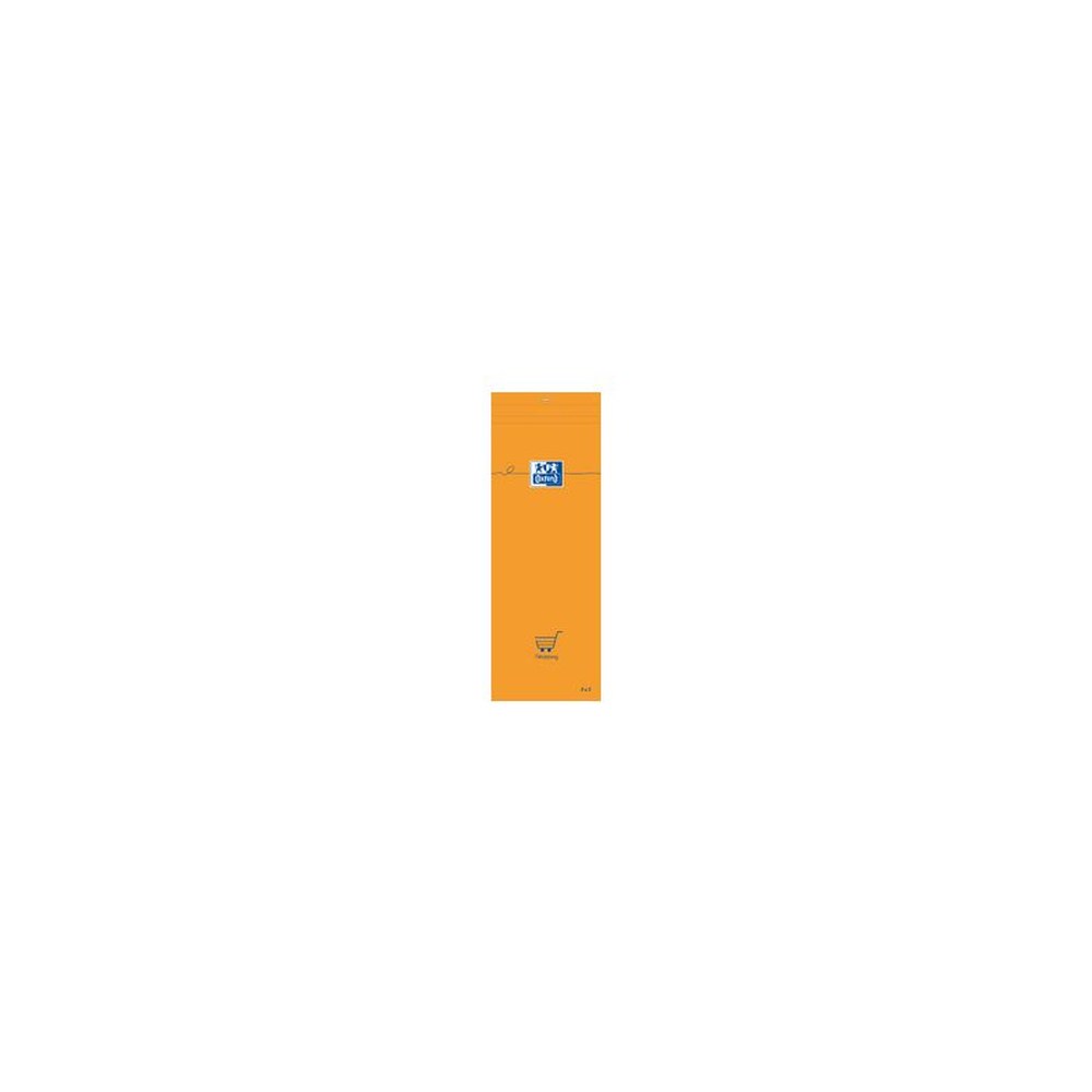 Oxford Bloc-notes, 74 x 210 mm, quadrillé,80 feuilles,orange
