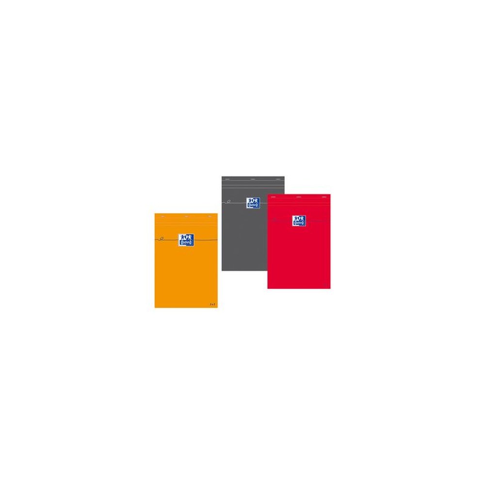 Oxford Bloc-notes, A6, quadrillé, 80 feuilles, orange