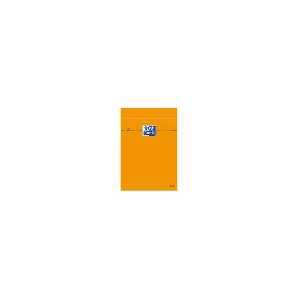 Oxford Bloc-notes, 110x170mm, quadrillé, 80 feuilles, orange