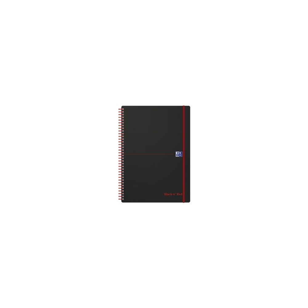 Oxford Cahier à spirale Black n' Red, A4, quadrillé, PP