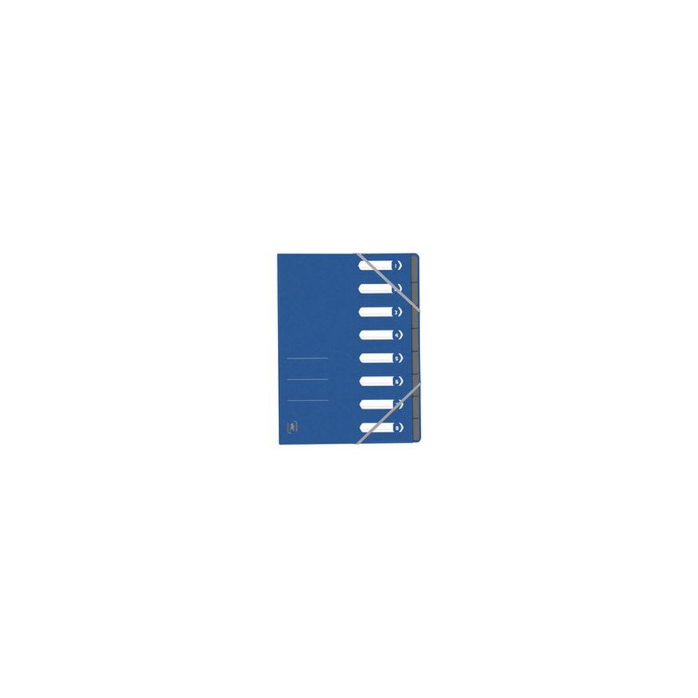 Oxford Trieur Top File+, A4, 8 compartiments, bleu