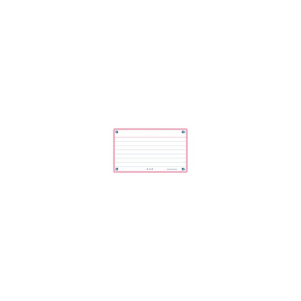 Oxford Fiches "Flash 2.0", 75 x 125 mm, quadrillé, rose