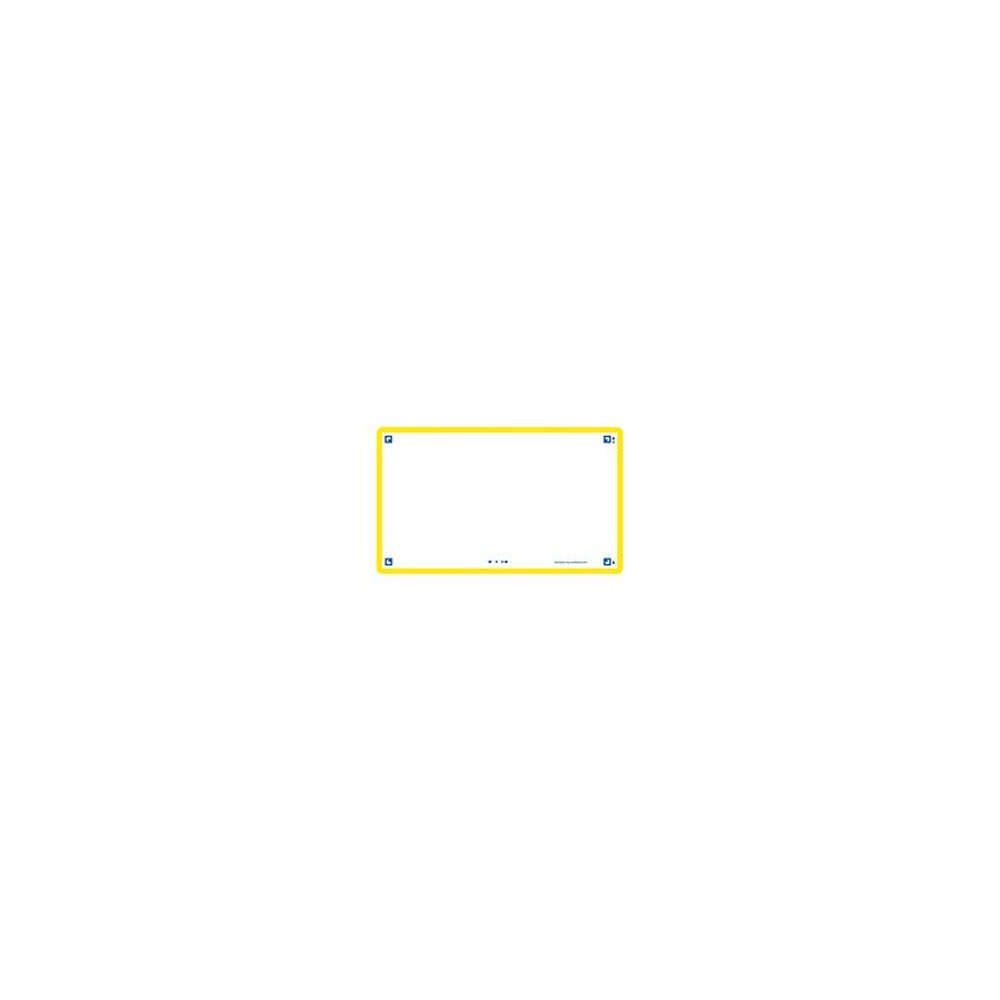Oxford Fiches "Flash 2.0", 75 x 125 mm, uni, jaune