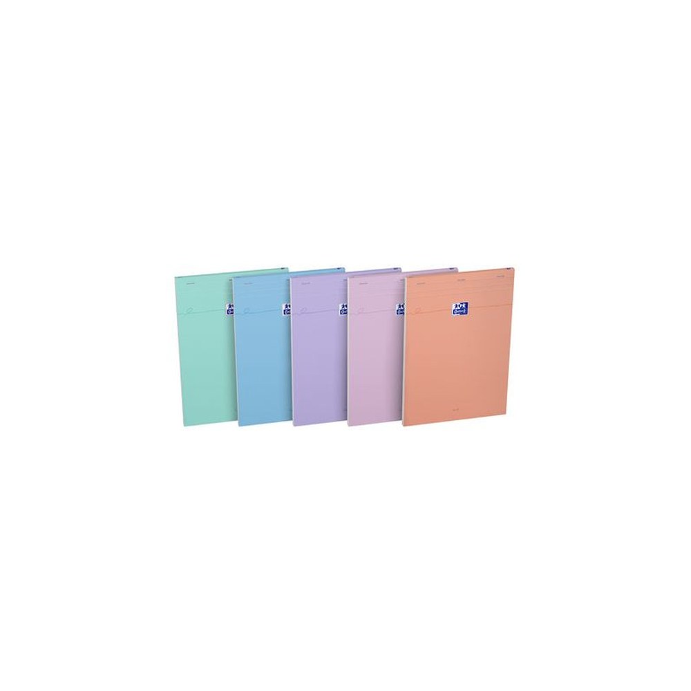 Oxford Bloc-notes Smart, A4, quadrillé, assorti Pastel x5