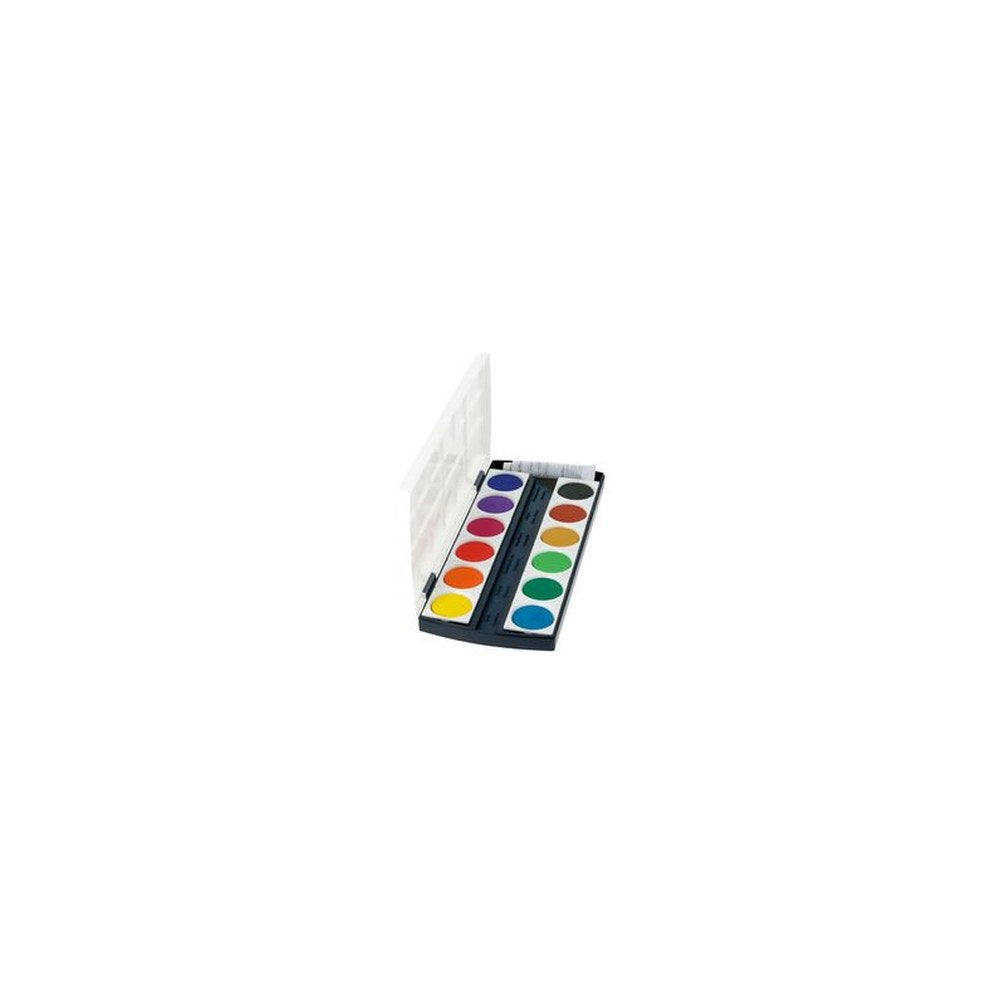 herlitz Pastilles de gouache ST12, 12 couleurs, en plastique
