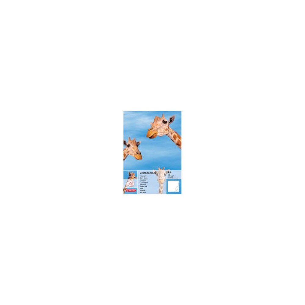 herlitz Bloc à dessin A4, 100 g/m2, 25 feuilles