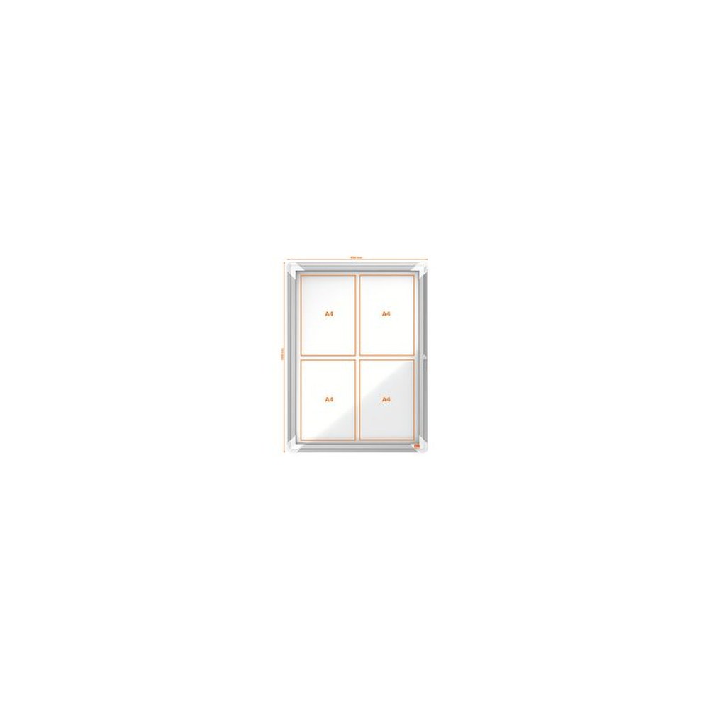 nobo Vitrine d'affichage Premium Plus, fond en métal, 6x A4