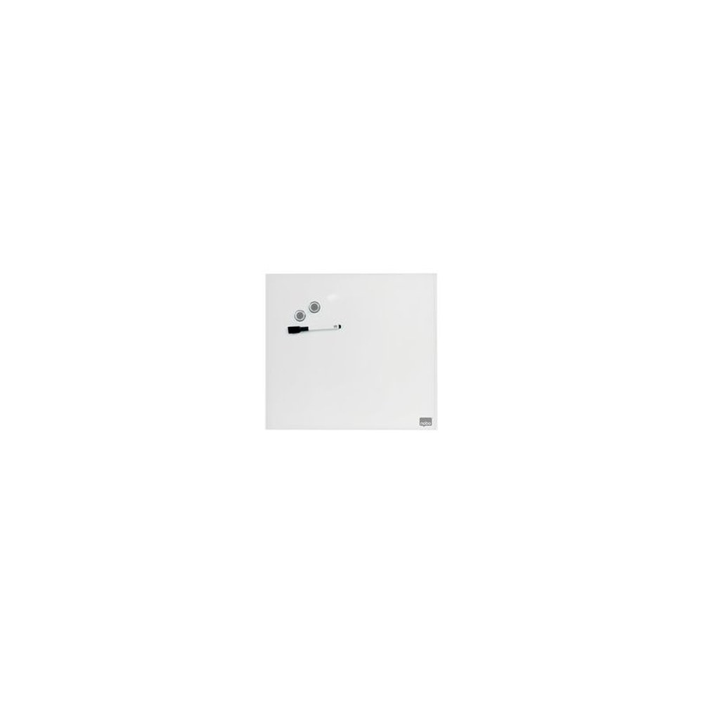 nobo Tableau magnétique en verre, (L)450 x (H)450 mm, blanc
