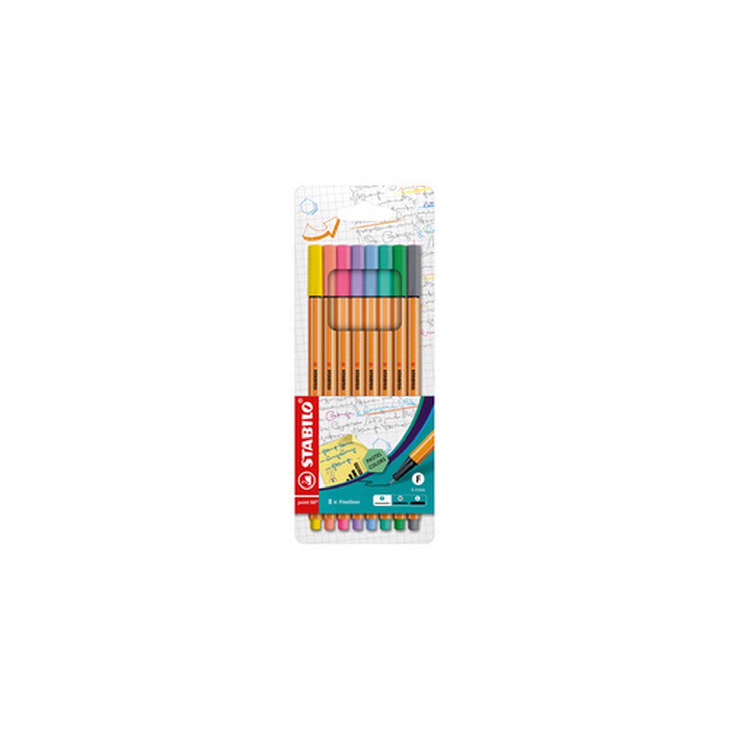 STABILO Feutre à pointe fine point 88, étui carton de 8