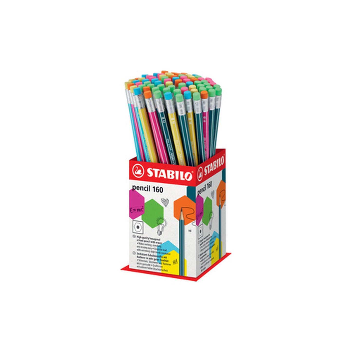 STABILO Crayon graphite Pencil 160 avec gomme, display de 72