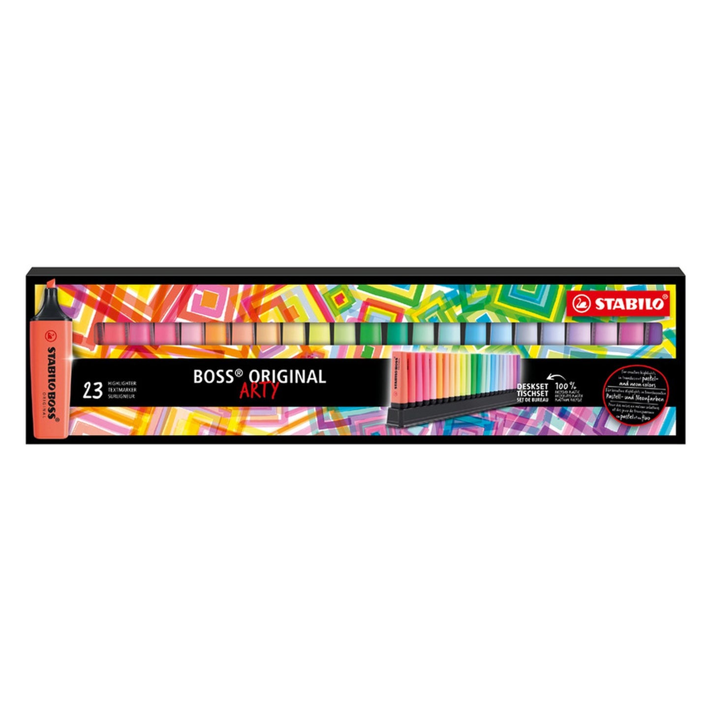 STABILO Surligneur BOSS ORIGINAL, set de bureau de 23 ARTY