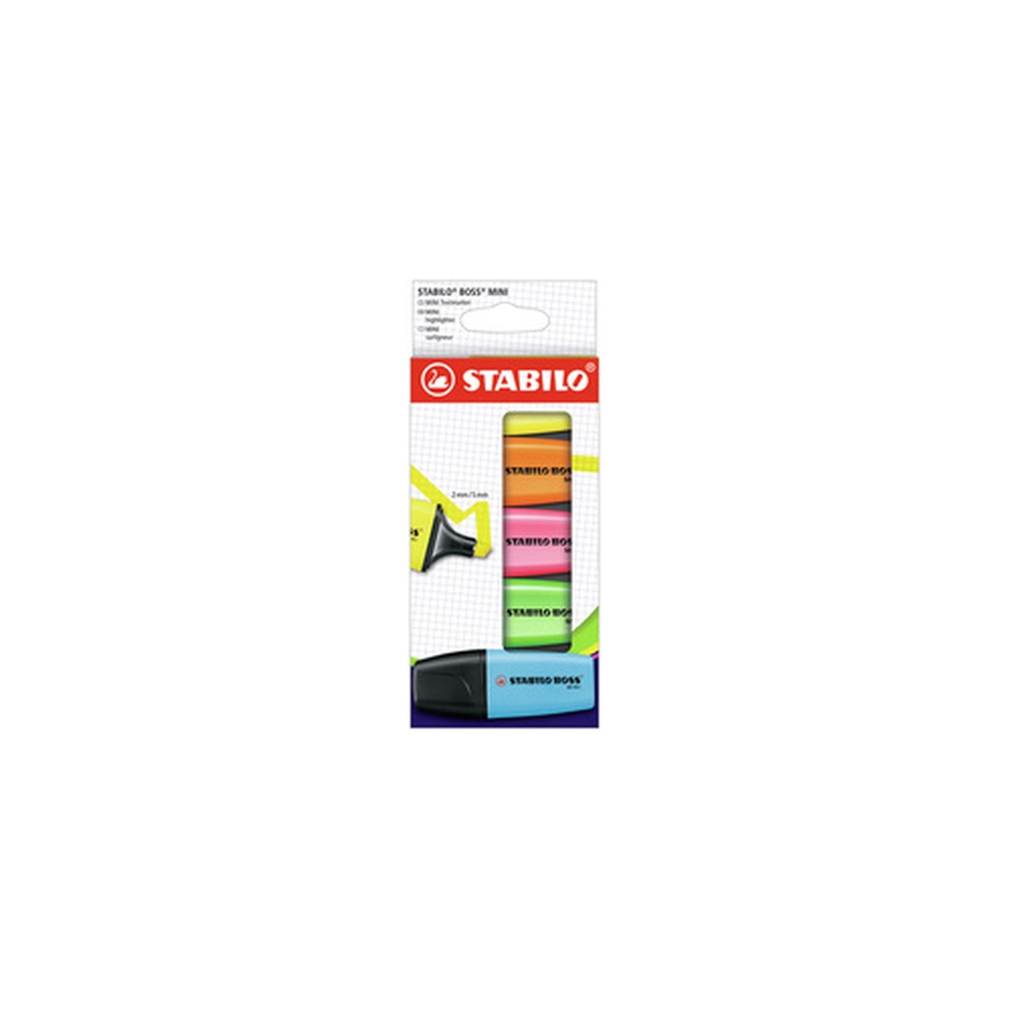 STABILO Surligneur BOSS MINI, étui en carton de 5