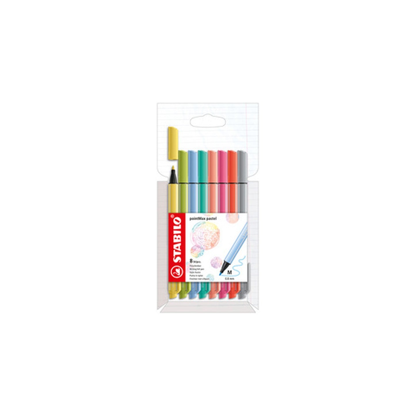 STABILO Stylo-feutre pointMax, étui carton de 8, pastel