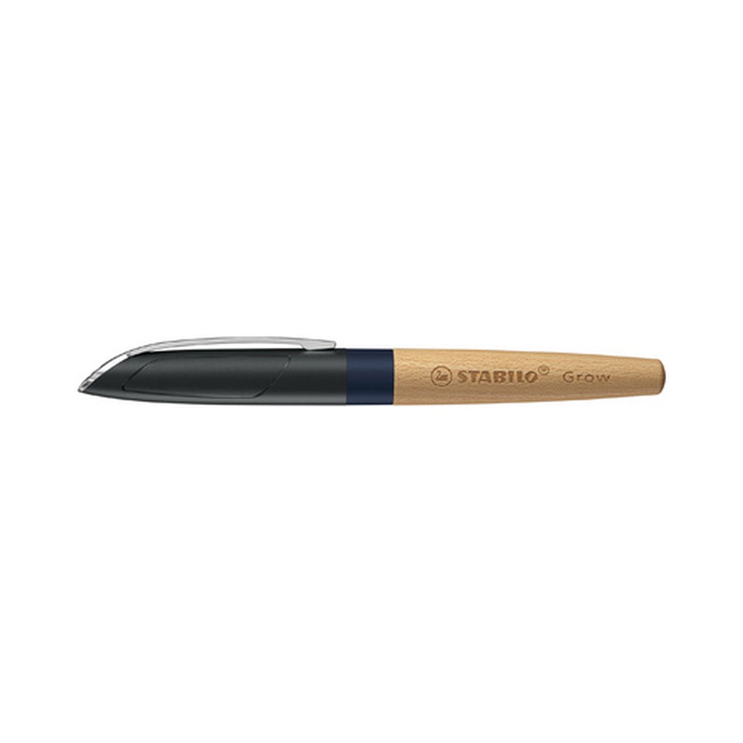 STABILO Stylo plume Grow, bleu myrtille / hêtre