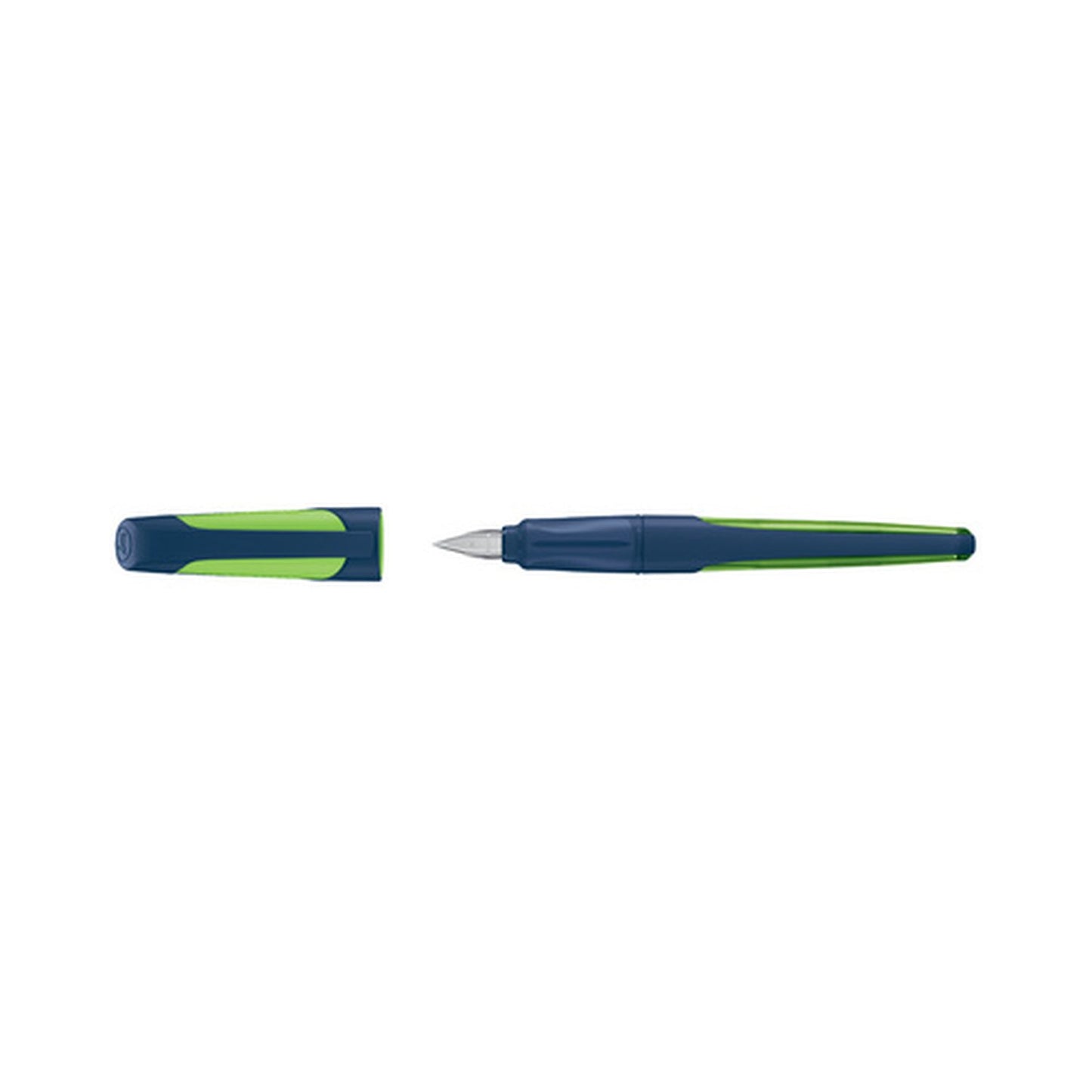 STABILO Stylo plume EASYbuddy M, droitier, bleu acier/lime