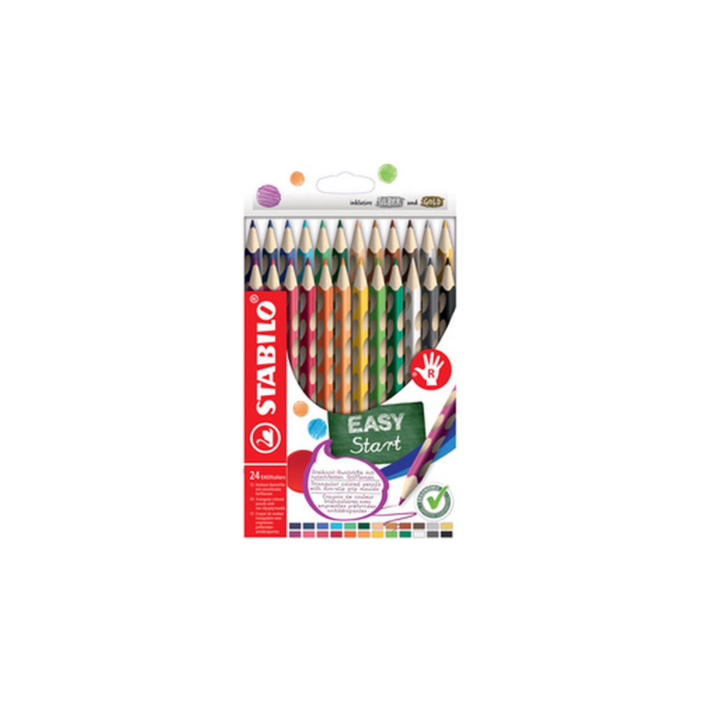 STABILO Crayon de couleur EASYcolors R, étui de 24