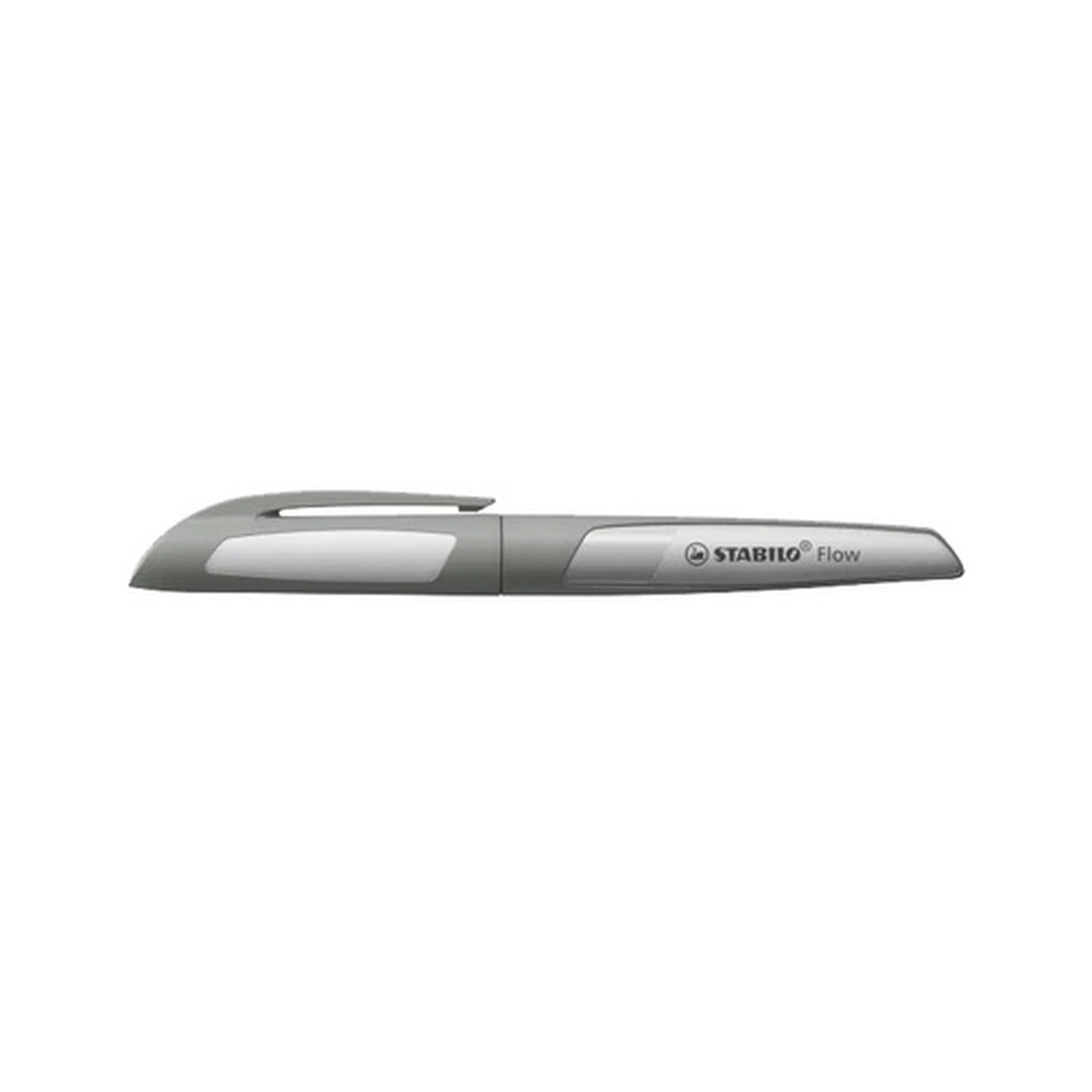 STABILO Stylo à plume Flow MONOCHROME, gris/bleu