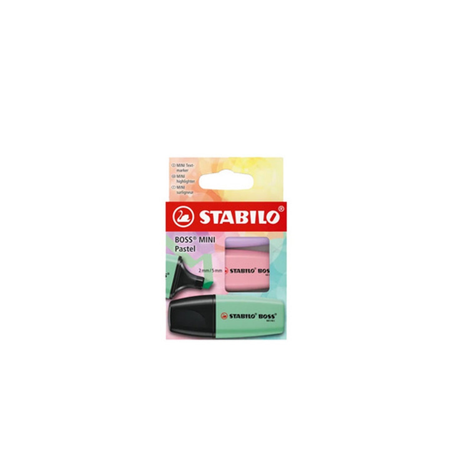 STABILO Surligneur BOSS MINI Pastel, étui carton de 3