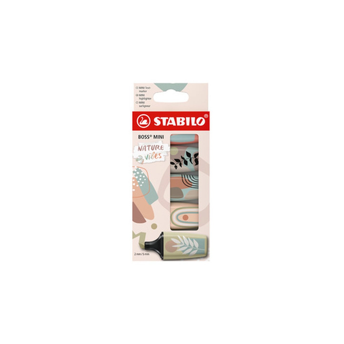 STABILO Surligneur BOSS MINI Naturevibes, étui carton de 5