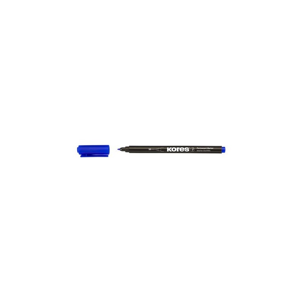 Kores Marqueur permanent "K MARKER FINE", M, bleu
