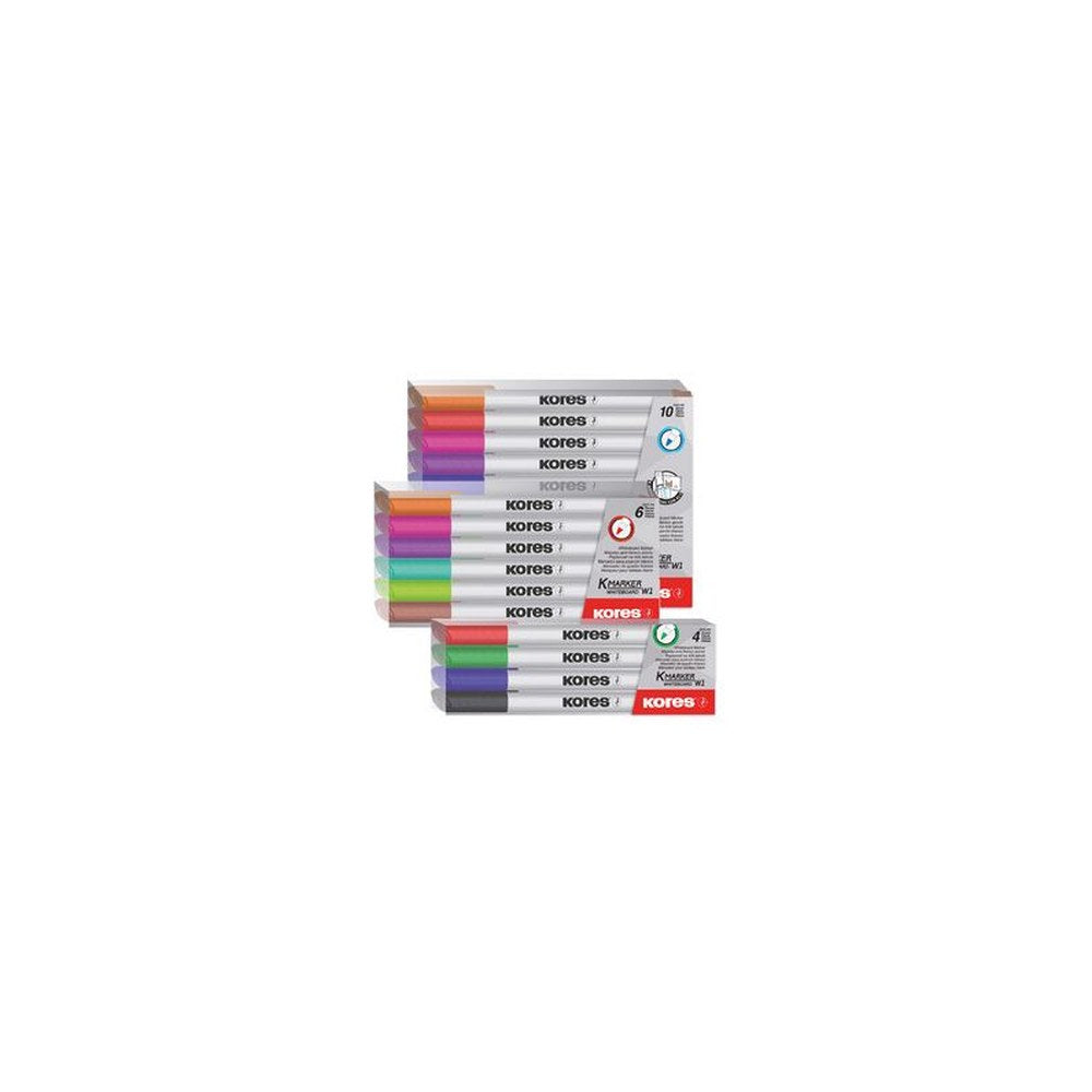 Kores Marqueur non permanent "K MARKER W1", étui de 4