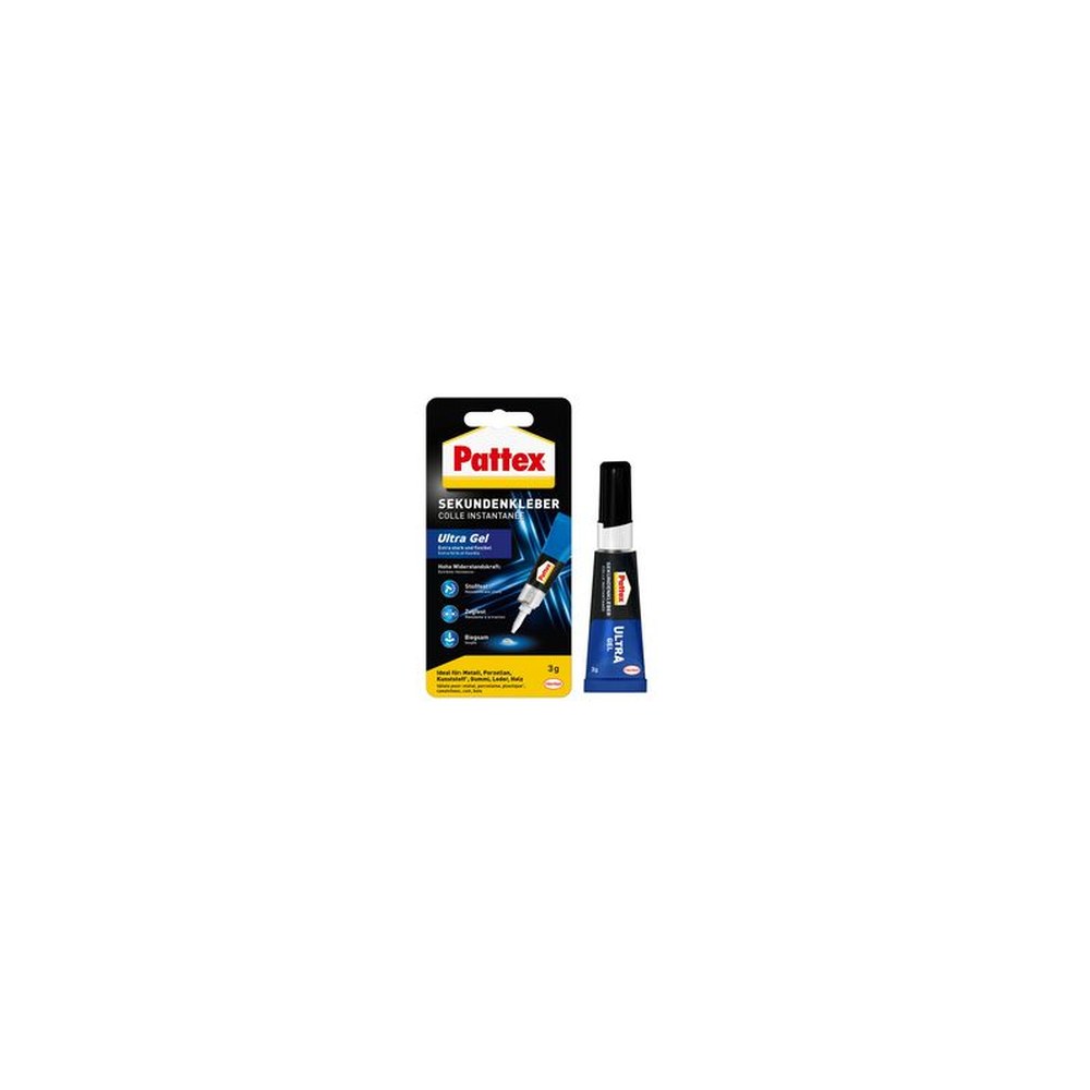 Pattex Colle instantanée Ultra Gel, tube de 3 g