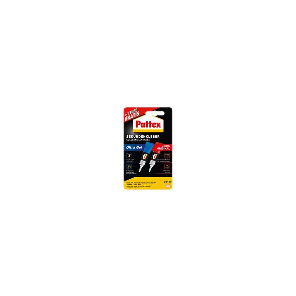 Pattex Colle instantanée Ultra Gel + liquide 3 g GRATUITS