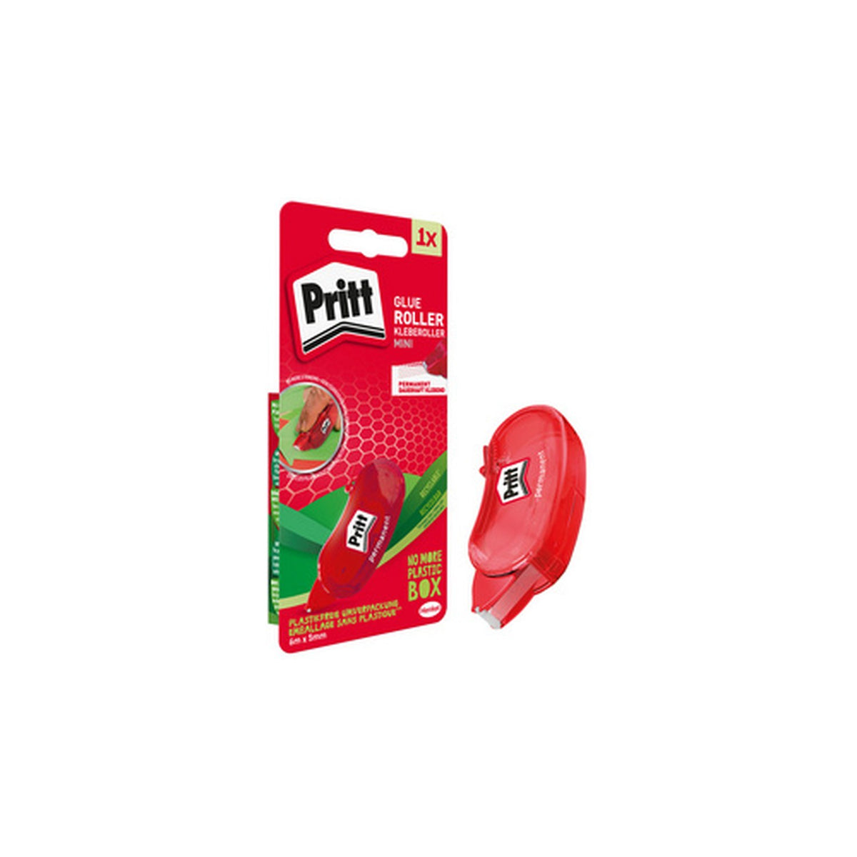 Pritt Roller de colle Mini, permanent, 5,0 mm x 6 m