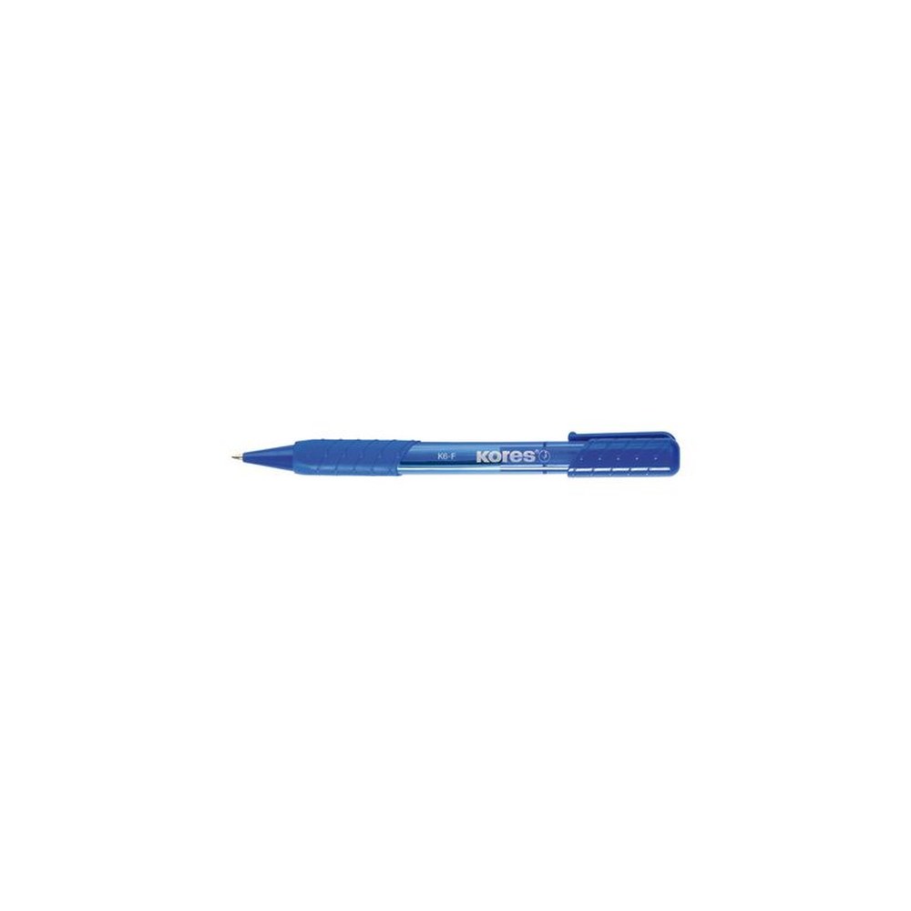 Kores stylo à bille rétractable jetable K-PEN K6, M, bleu