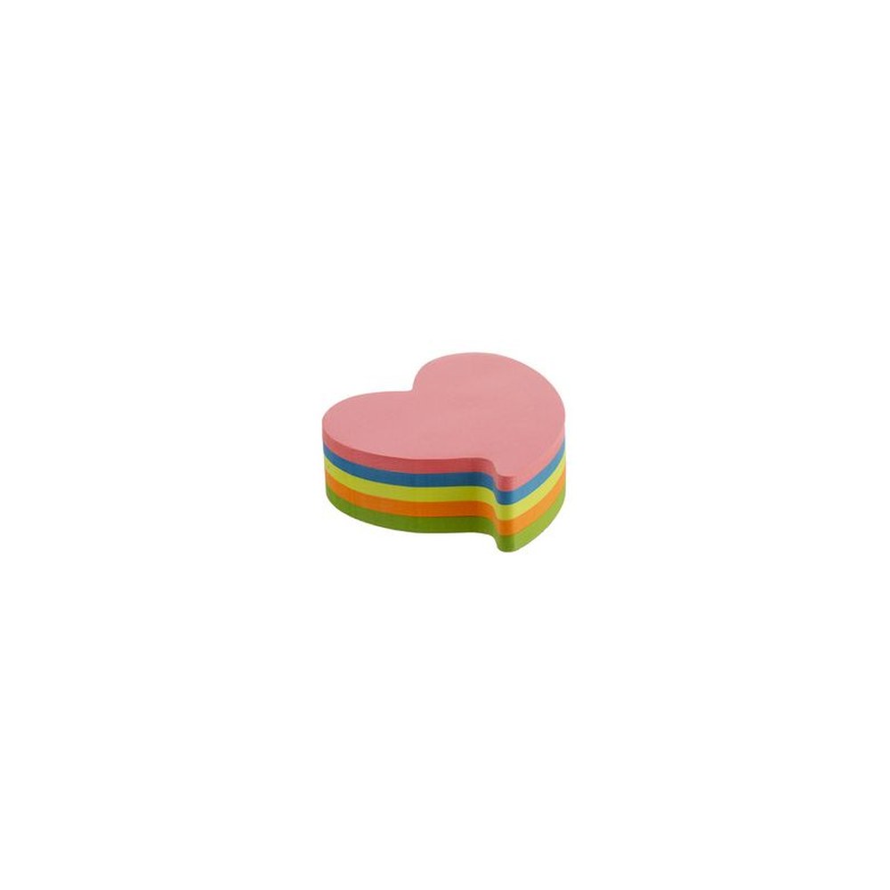 Kores Bloc-note "Coeur", 250 feuilles, 5 couleurs