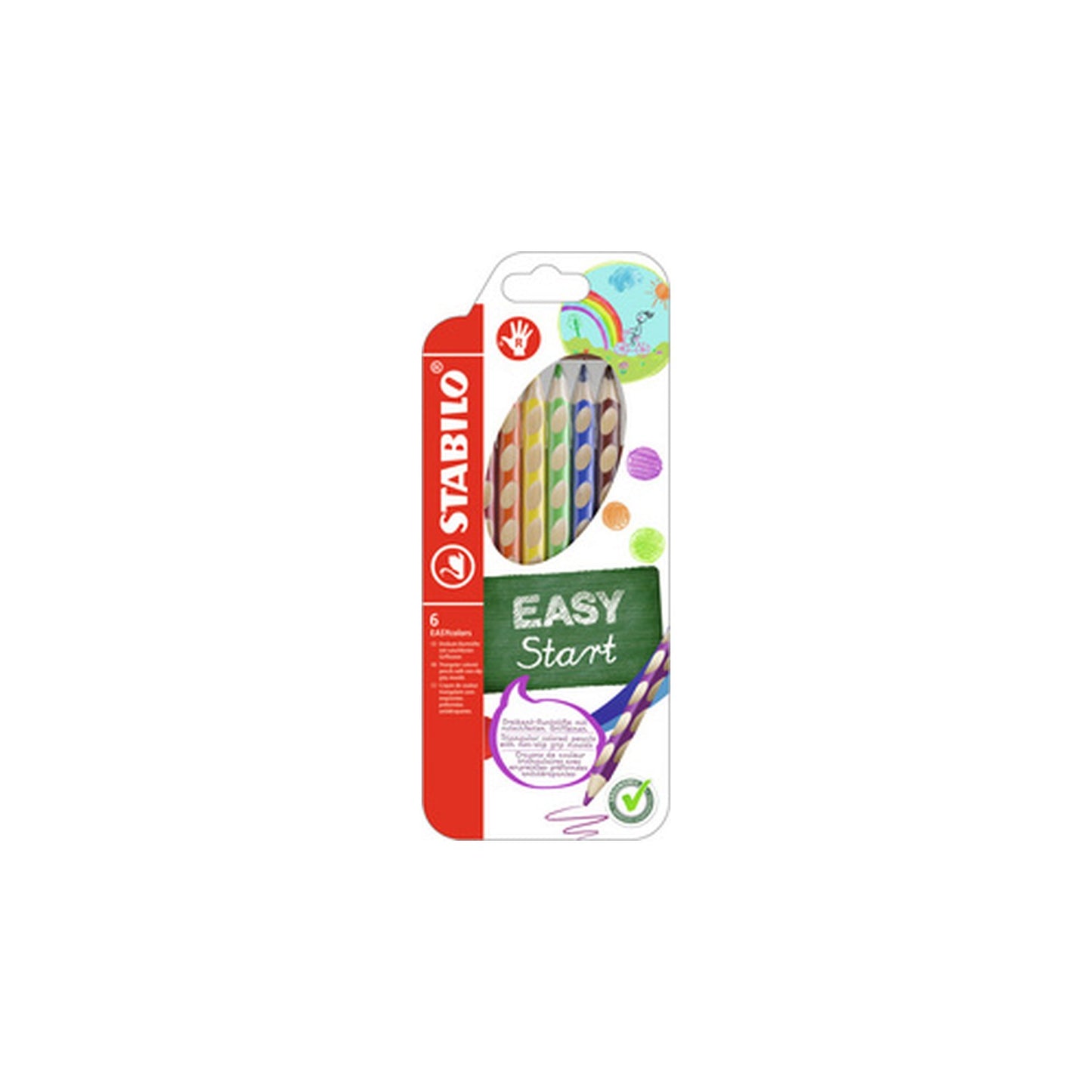 STABILO Crayon de couleur EASYcolors R, étui de 6