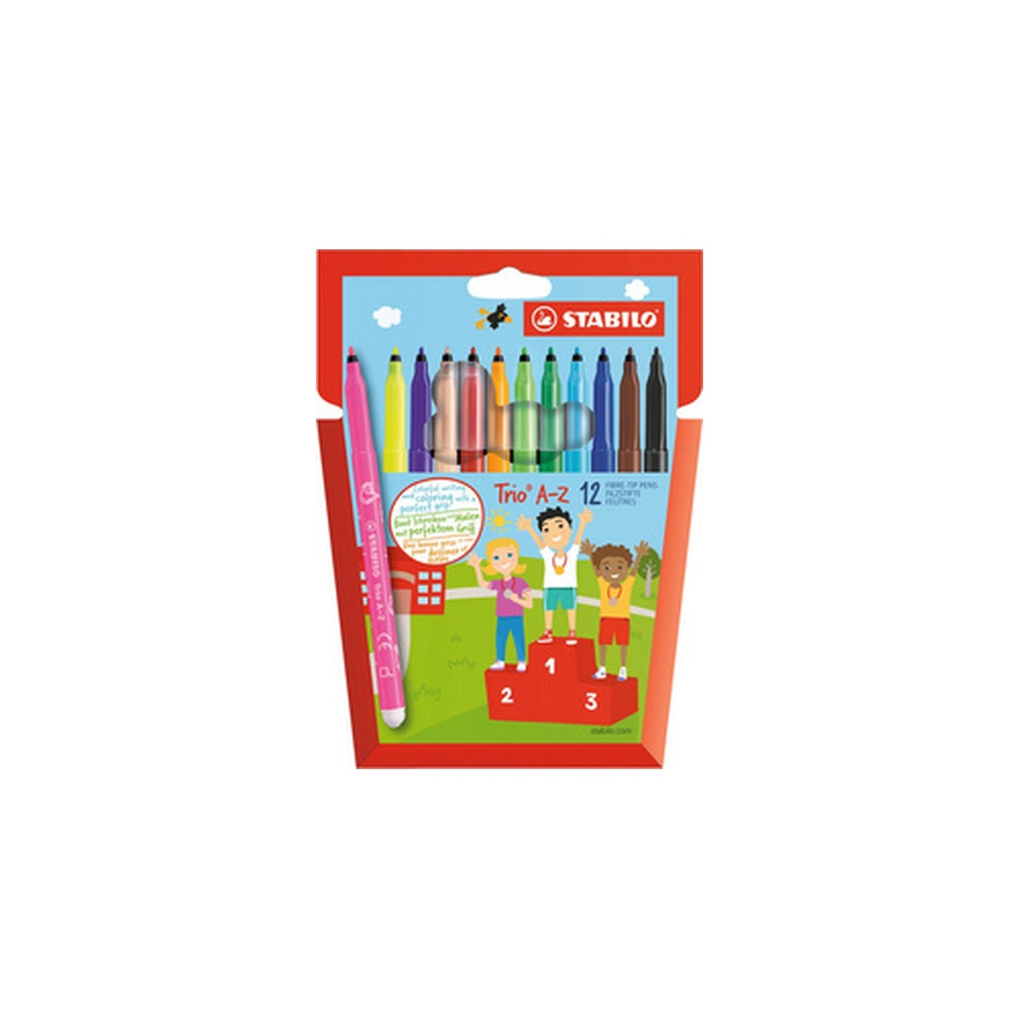 STABILO Feutre Trio A-Z, étui en carton de 12