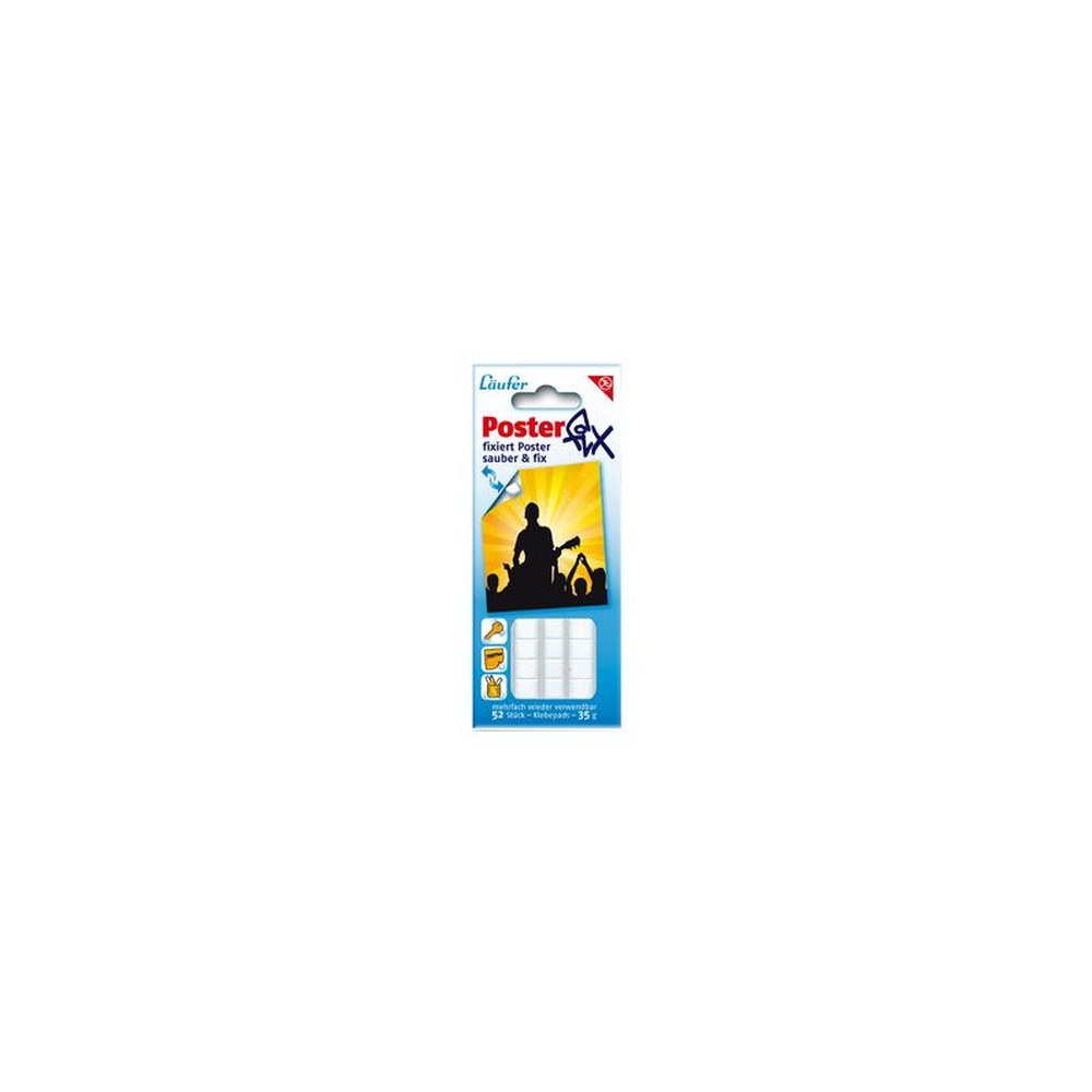 Läufer Pastille adhésive Posterfix, détachable, blanc