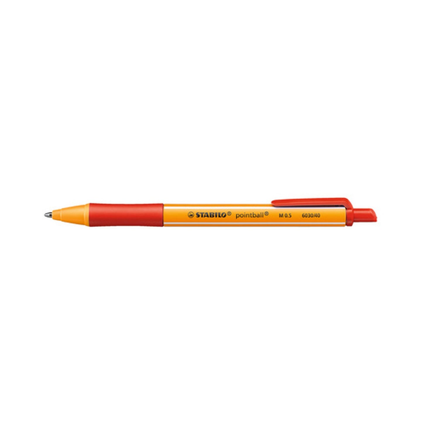 STABILO Stylo à bille rétractable pointball, rouge