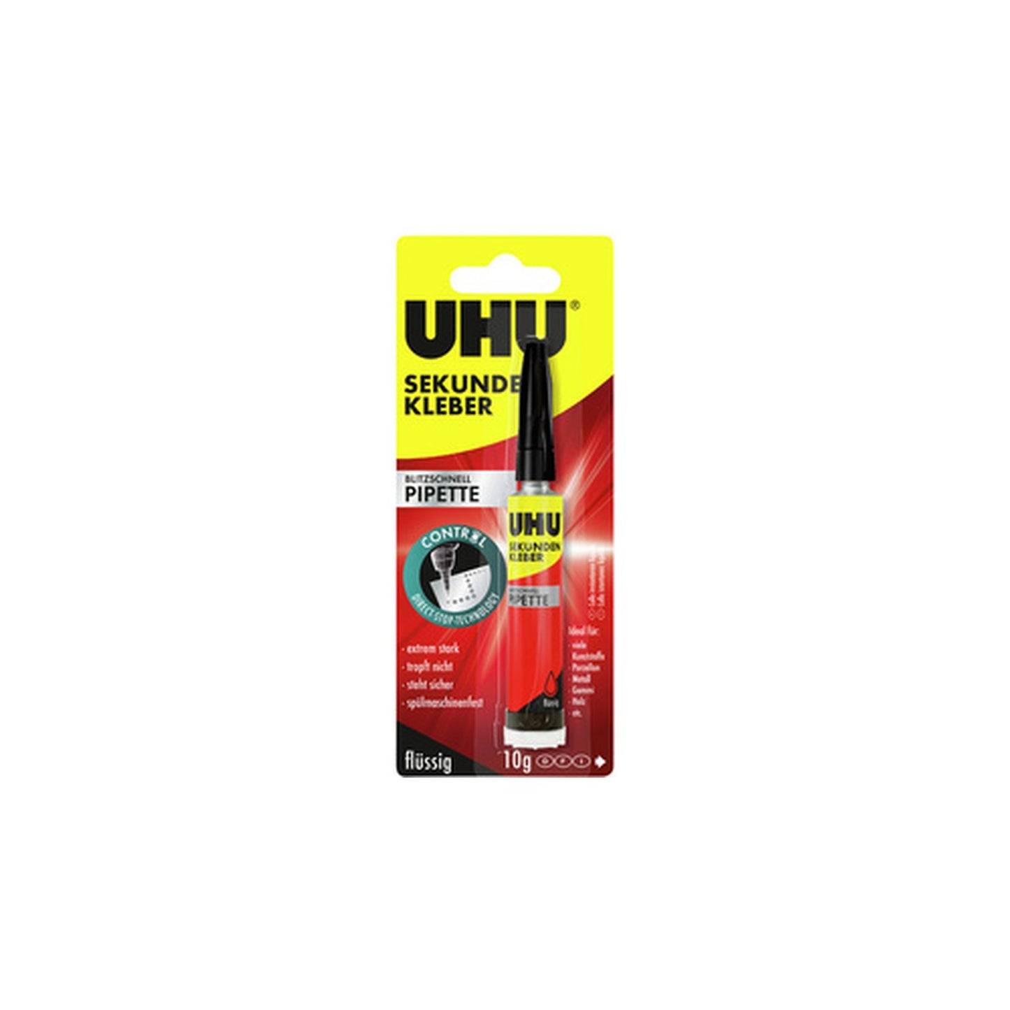 UHU Colle instantanée blitzschnell PIPETTE, flacon de 10 g