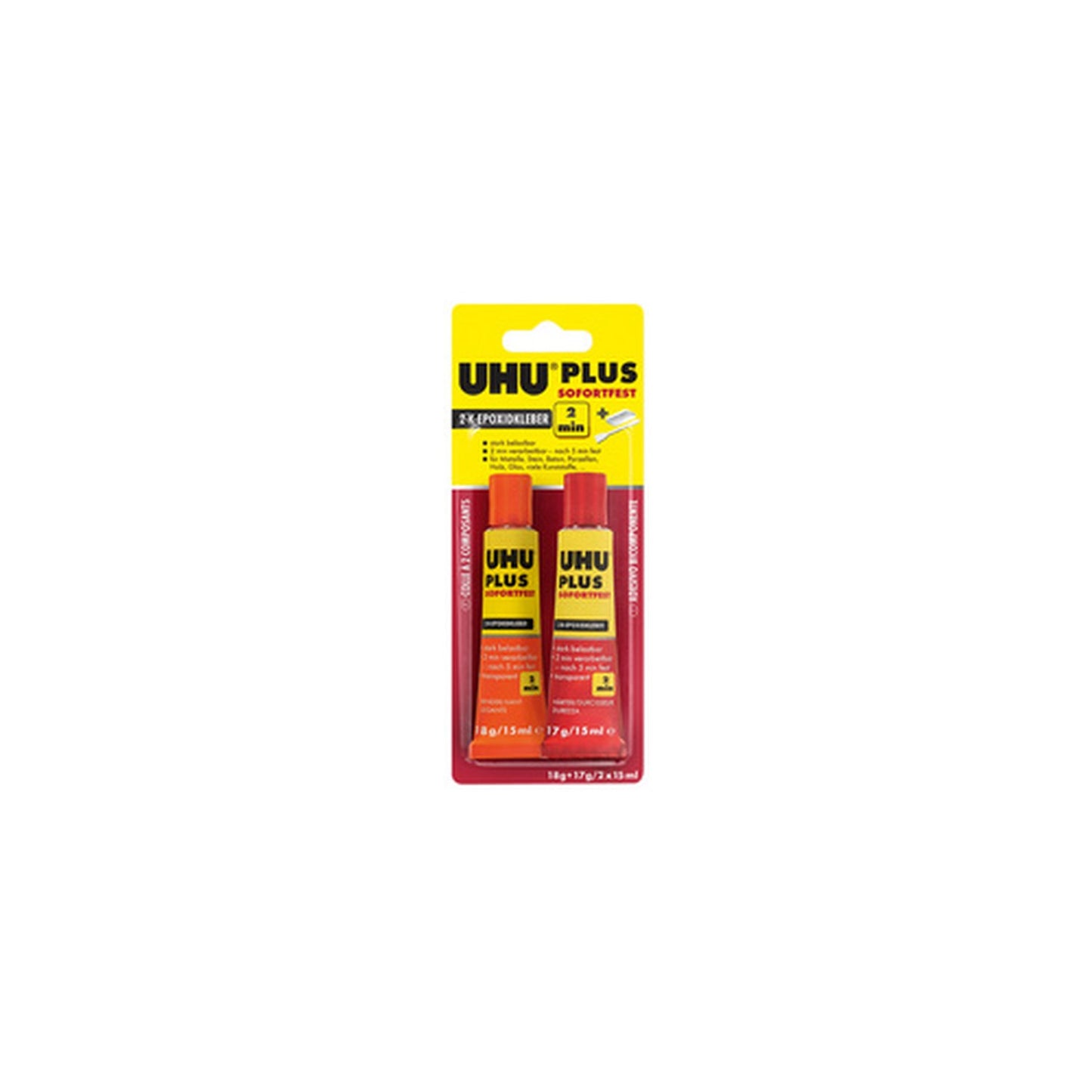 UHU colle a 2 composants PLUS SOFORTFEST, tube de 35 g,