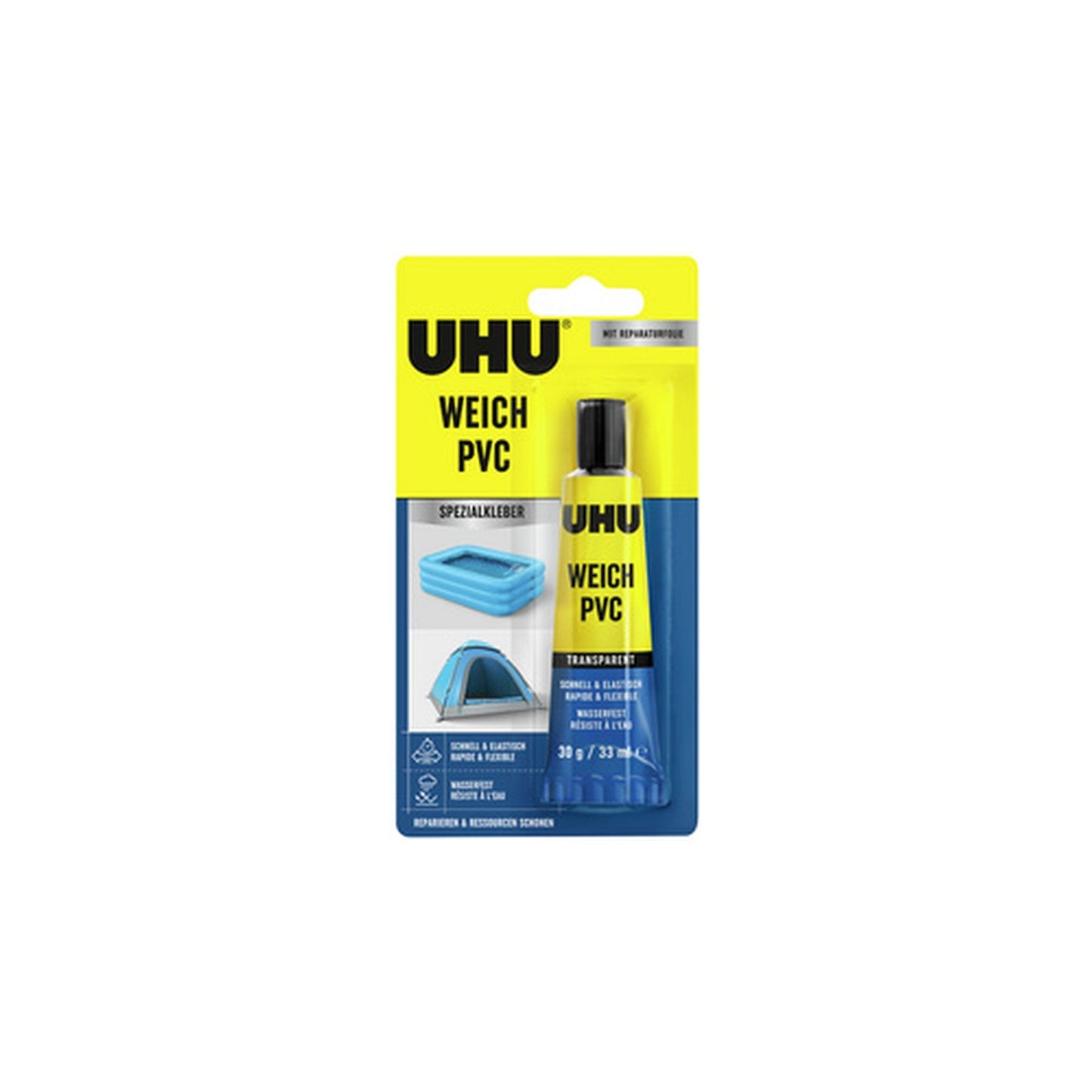 UHU Colle spéciale pour PVC souple, tube de 30 g