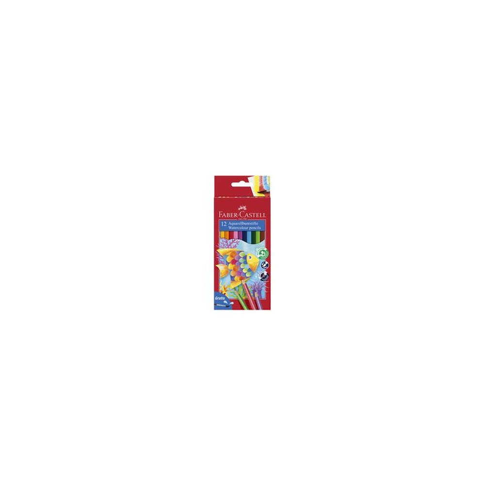 FABER-CASTELL Crayons de couleur KINDER-AQUARELL, étui de 12