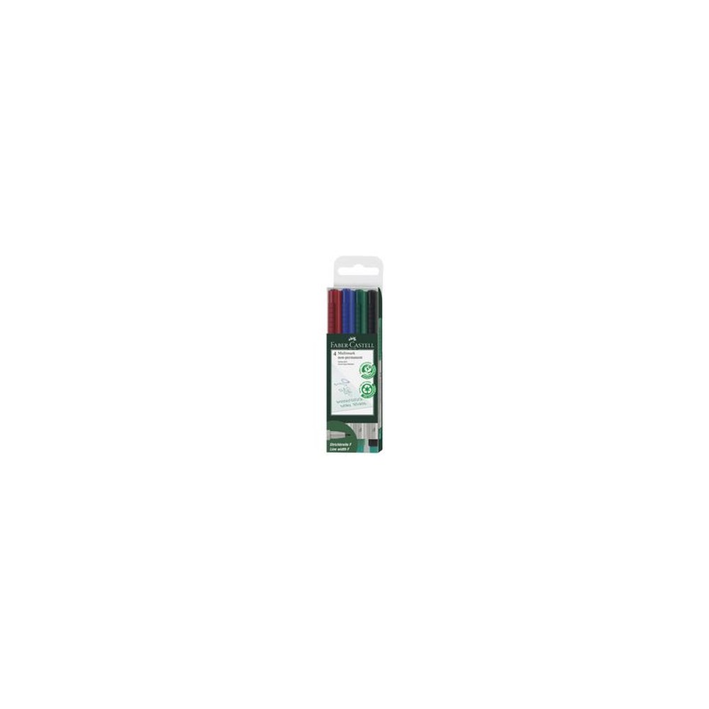 FABER-CASTELL Marqueur NonPermanent MULTIMARK F, étui de 4