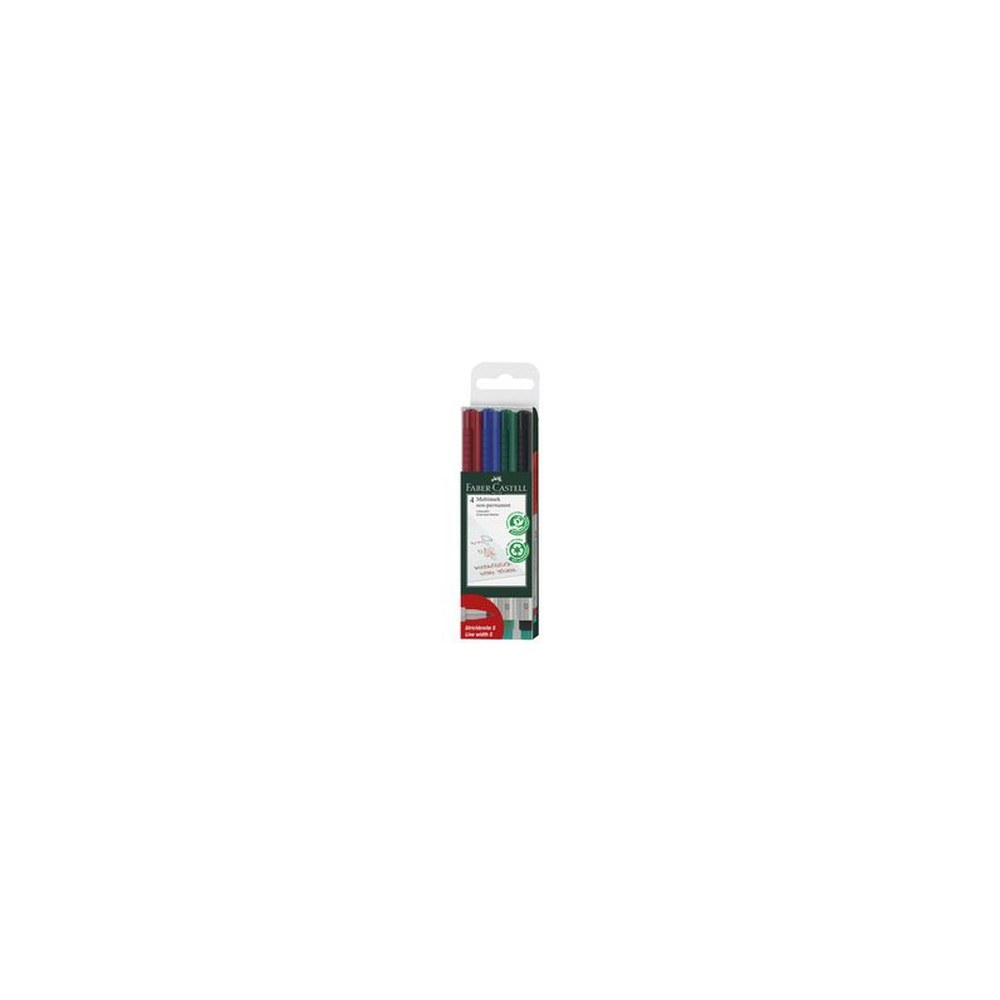 FABER-CASTELL Marqueur NonPermanent MULTIMARK M, étui de 4