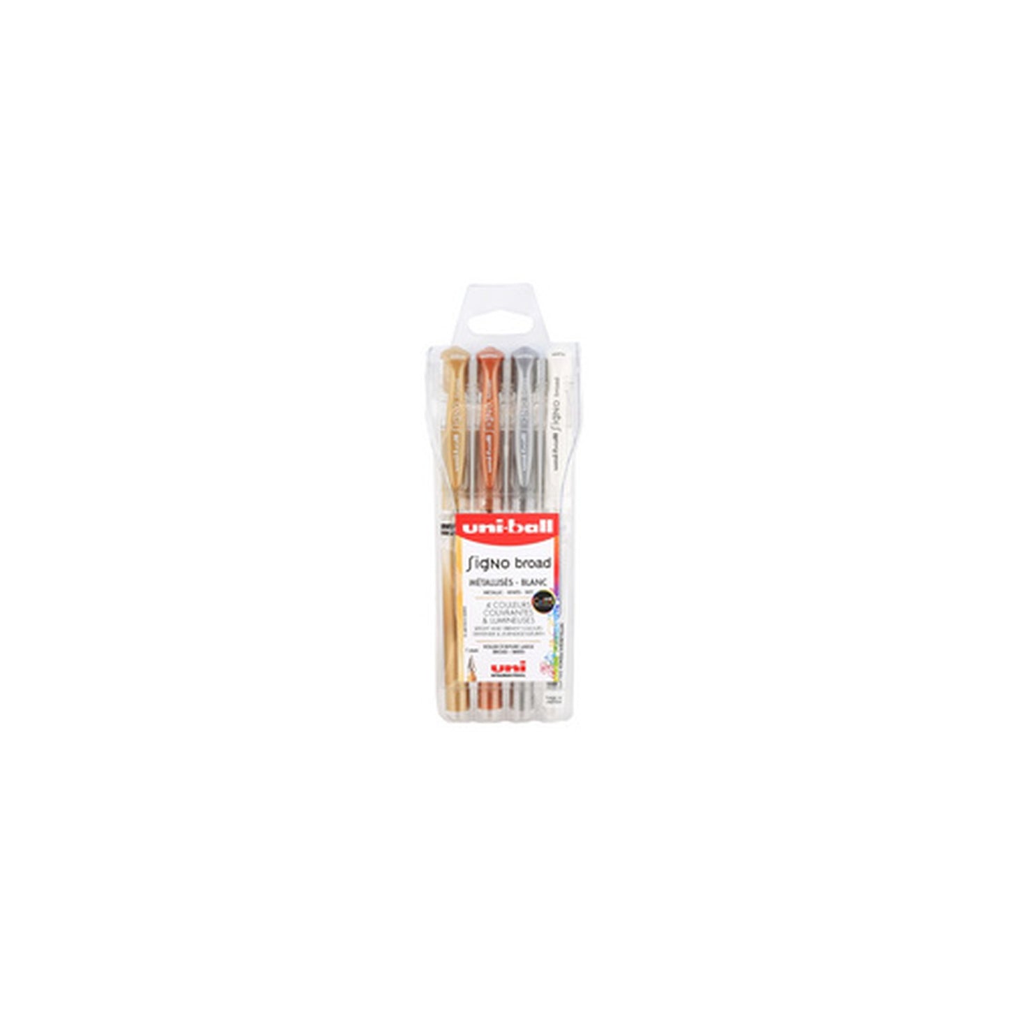 uni-ball Stylo roller à encre gel SIGNO broad UM-153, étui