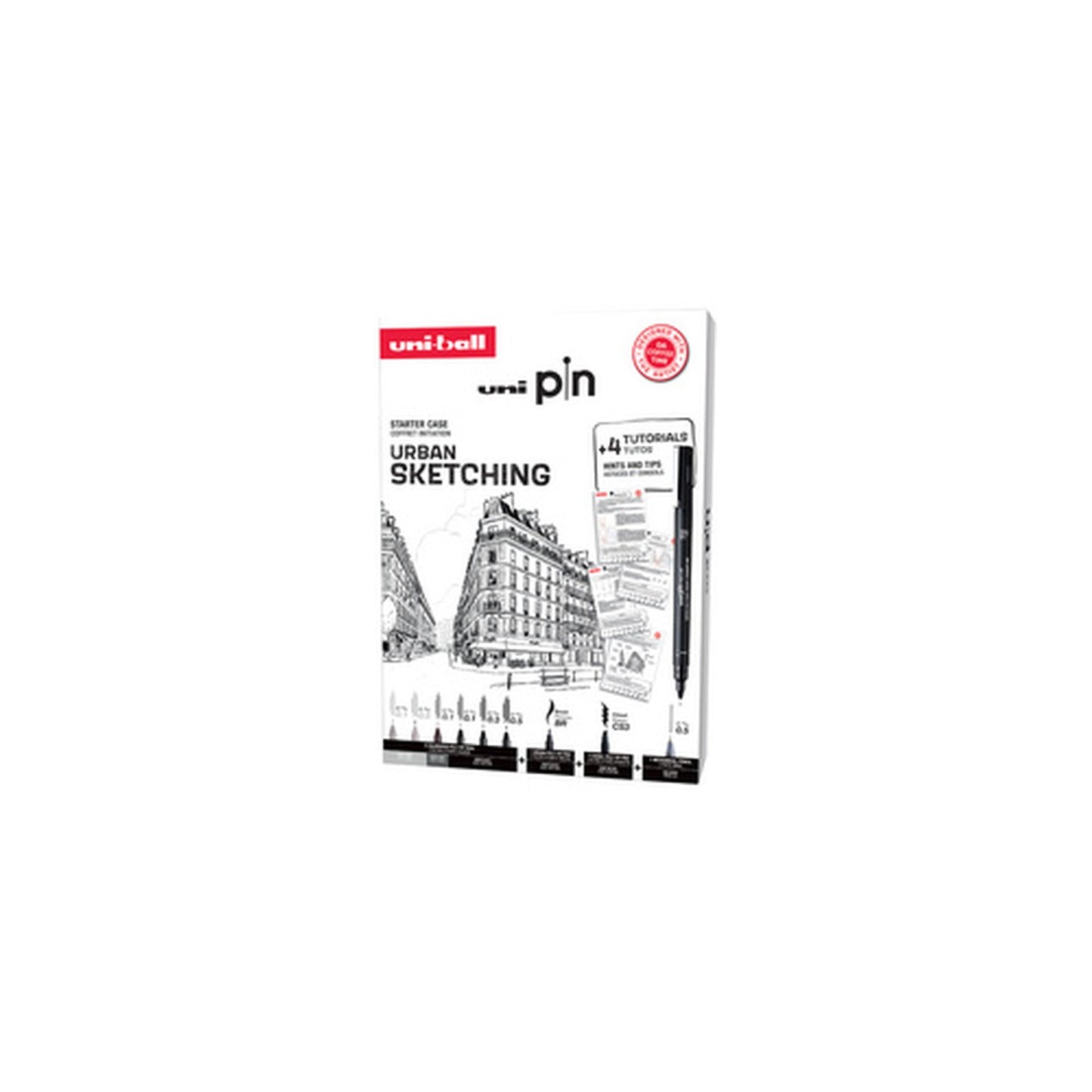 uni-ball Coffret d'initiation uni pin URBAN SKETCHING