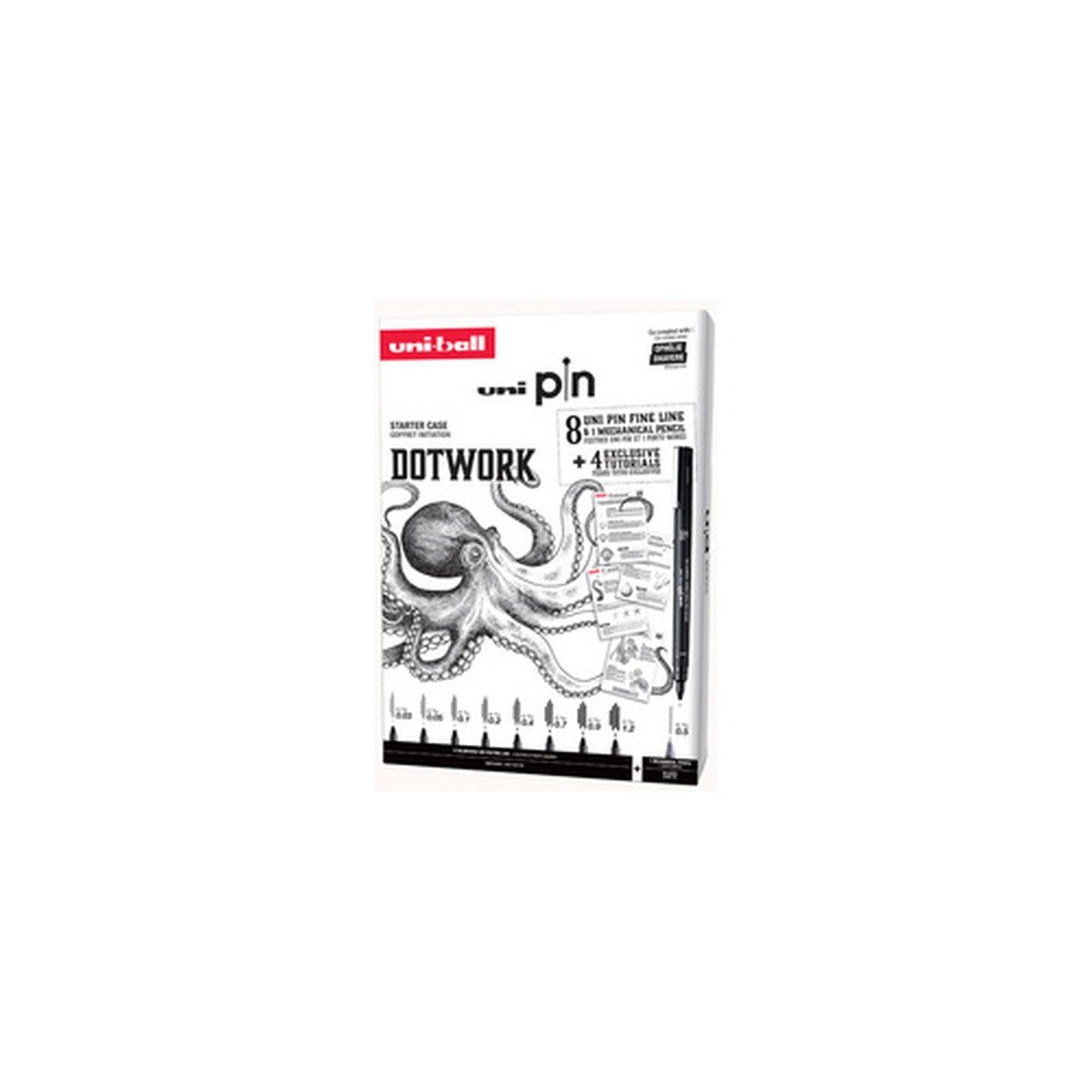 uni-ball Coffret d'initiation uni pin DOTWORK, 9 pièces
