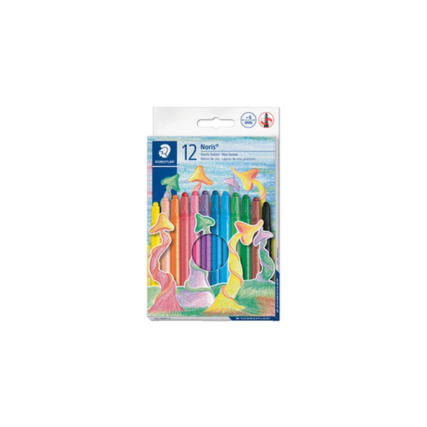 STAEDTLER Crayon en cire Noris, étui plastique de 12
