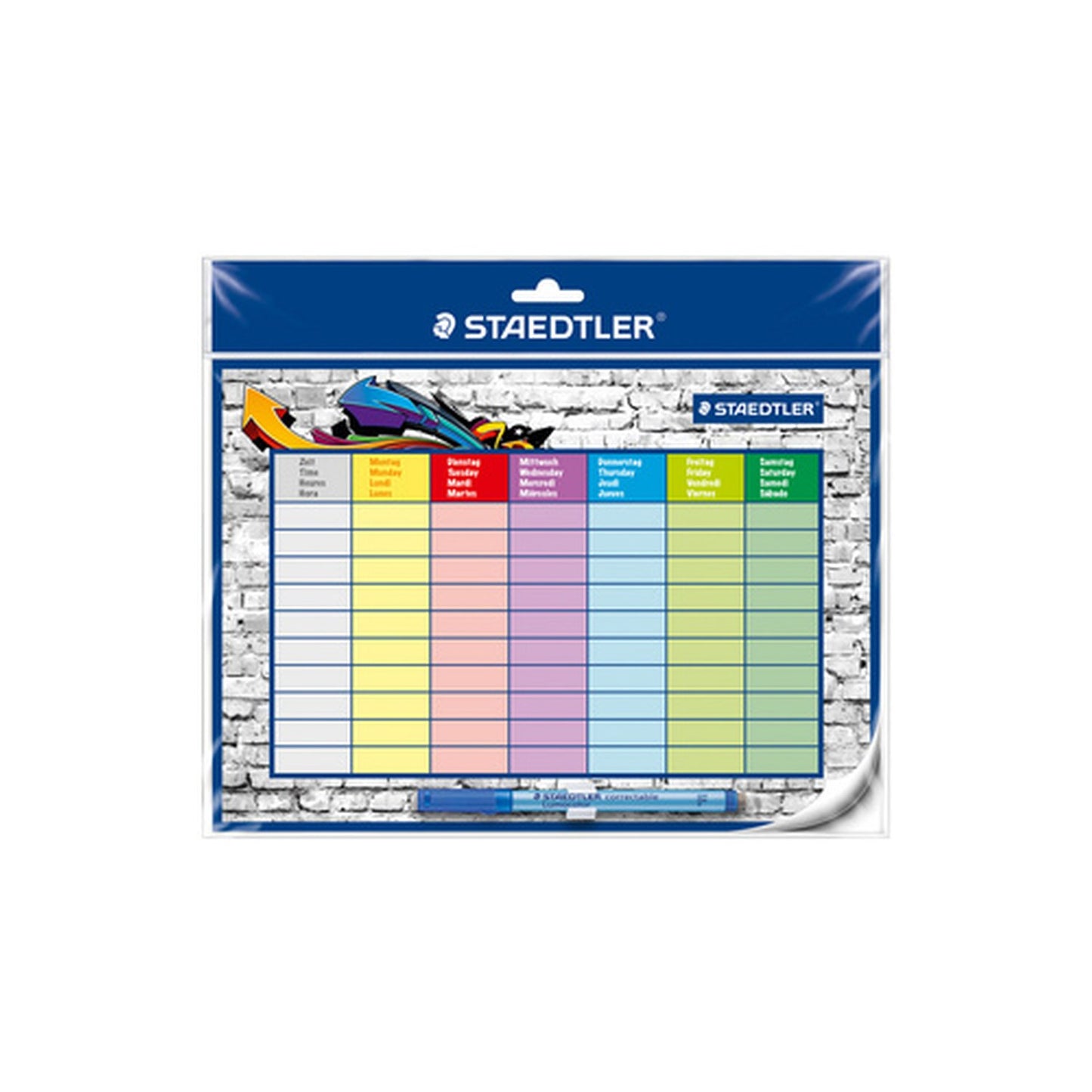 STAEDTLER Kit emploi du temps Lumocolor correctable, A4